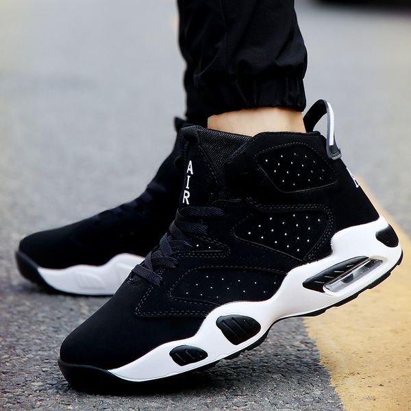 

bigfirse men's casual shoes air cushion couple fashion sneakers high footwear zapatos de hombre comfortable men shoes, Black