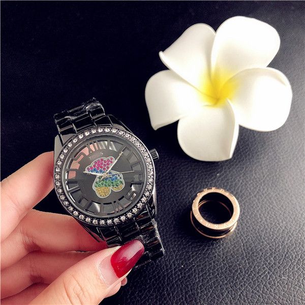 

2019 ladies watches casual bright watches female net red student fashion trend simple temperament female watch quartz watch, Slivery;black