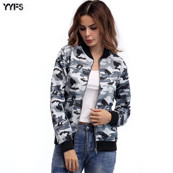 

2019 camouflage jacket wind comfortable loose coat female, Black;red