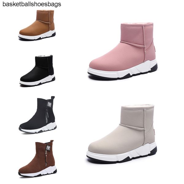 

boots women non-brand fashion triple black red beige brown suede winter snow ankle boots outdoor walking shoes 35-40 style 14