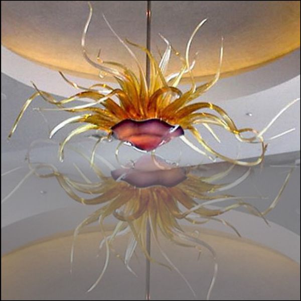 

wholesale wedding design hand blown glass chandelier colored handmade blown glass big chandelier for livingroom decoration