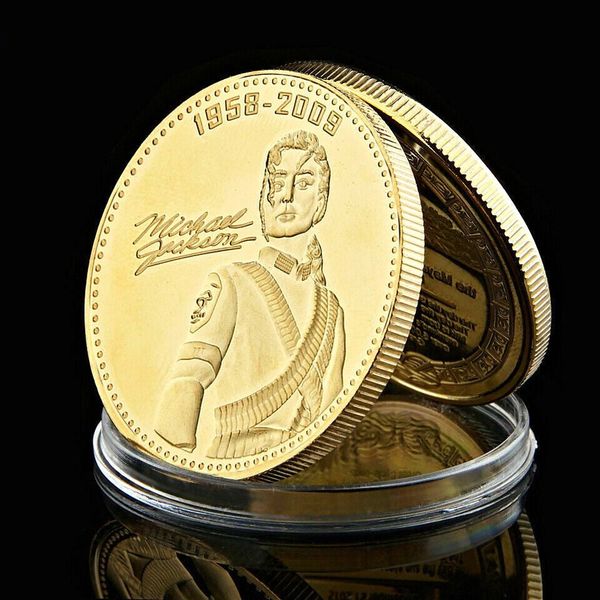 

Commemorative Medal Coin World Music King Michael Jackson 1oz Gold Plated Collectible Craft Coin