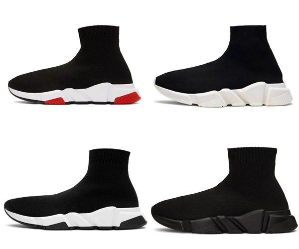 

casual sock shoes speed trainer oreo black red white fashion shoes for men women ing