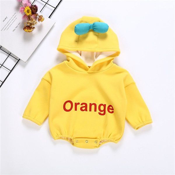 

0-12m fashion newborn baby kids boy girl bodysuit elegant hooded clothing long sleeve warm cute lovely outfits