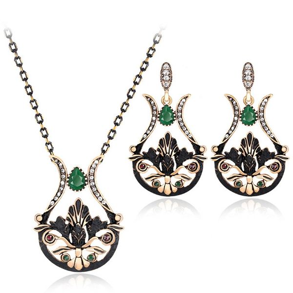 

fashion flower jewelry sets for women pendant necklace earrings set gift, Silver