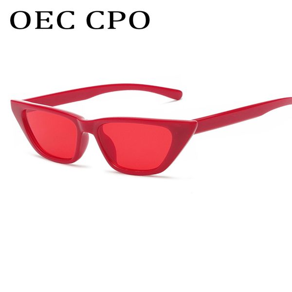 

эос cpo мода cat eye солнцезащитные очки женщины марка дизайнер урожай вс очки маленький красный черный дамы sunglass eyewear óculos де золь, White;black