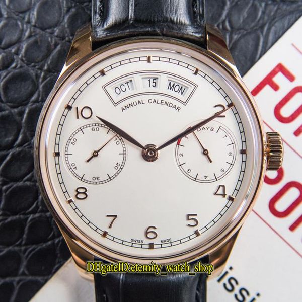 

dmf v2 upgrade version portugieser 503504 white dial power reserve 52850 automatic mens watch 18k rose gold case leather strap sport watches, Slivery;brown