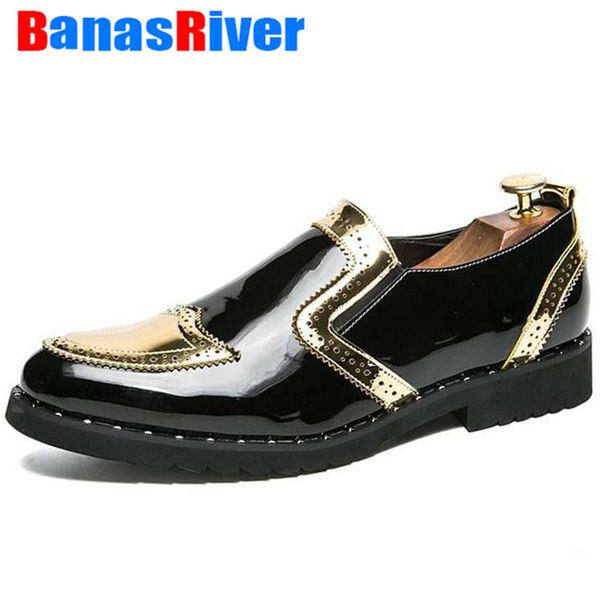 

2020 leather shoes men oxfords flats formal classic business dress comfortable flats footwear non-slip thick sole fashion casual, Black