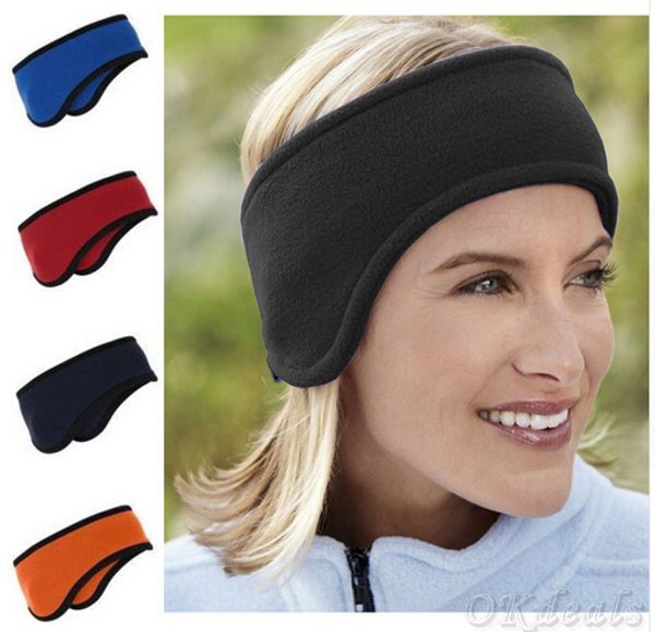 

2016 new men women ear warmer winter head band polar fleece ear muff stretch spandex, Blue;gray