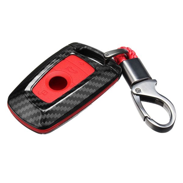 

carbon fiber car remote key fob case shell cover for 1 2 3 4 5 6 7 series