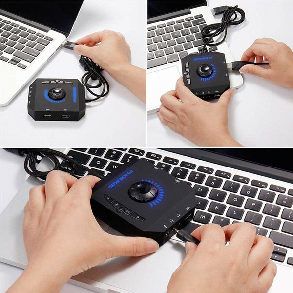

адаптер usb audio внешний стерео звуковая карта с 3,5-мм гнездо для наушников и микрофона