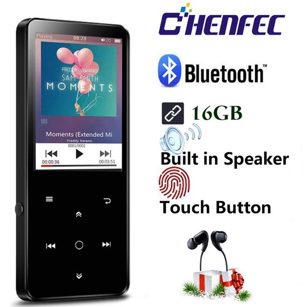 

mp3 player bluetooth 4.0 with speaker 2.4 inch tft color screen 16gb lossless sound player support fm radio music,recorder,tf