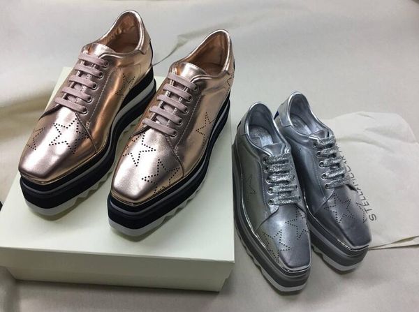 

2018 новый Стелла Маккартни Женские из телячьей кожи Натуральная кожа платформа св