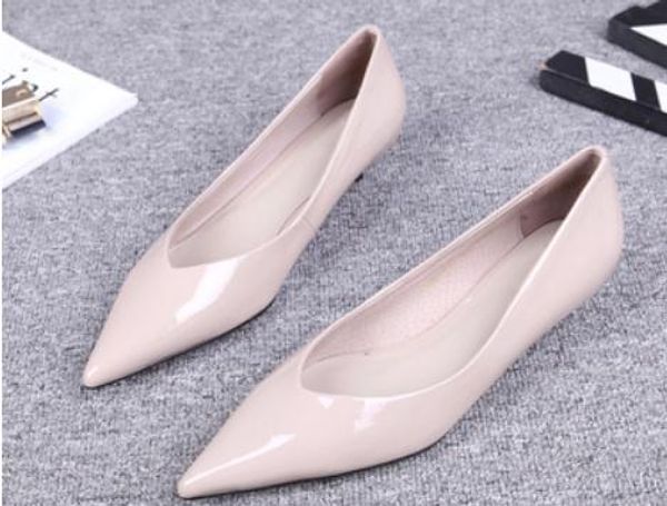 

2019 women's shoes in spring and autumn with new style low heel fine heel pointed end#177, Black