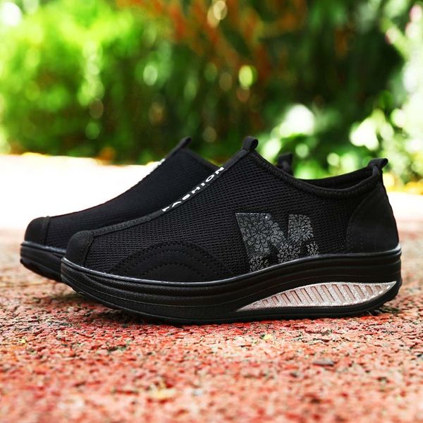 

women breathable running outdoor jogging lightweight comfortable soft bottom shoes walking sneakers #807 mx200425, Black