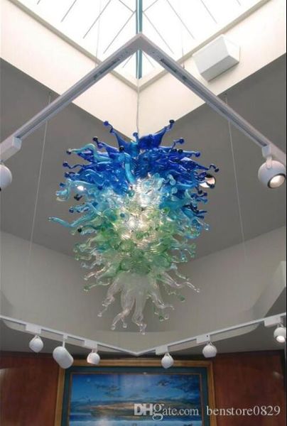

antique murano glass chain chandelier european ac 110v-240v hanging led chandelier