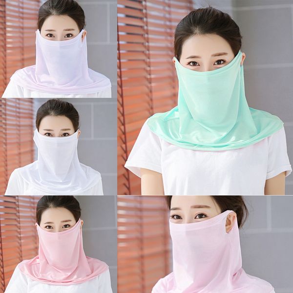 

gymp5 лето лицо шарф шарф покрытие маска висит ухо полный солнцезащитный крем onesunscreen многофункциональный шеи шифон, Black