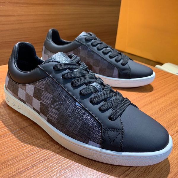 

fashion luxury designer low help men casual shoes sneakers genuine leather comfortable dress shoes men running shoes with original box, Black
