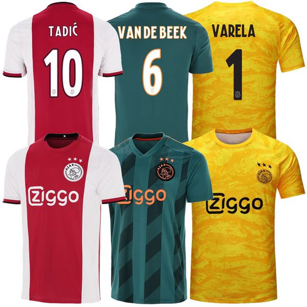 

2019 2020 ajax home thailand soccer jerseys de jong away shirt ajax huntelaar tadic de ligt ziyech men football shirts soccer jerseys