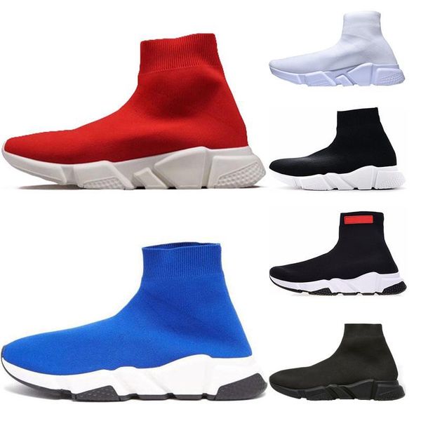 

new designer sock shoes triple black white men women fashion sneakers triple black white blue pink mens trainer runner booties platform shoe