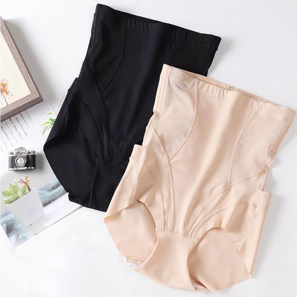 

women breathable high waist trainer body shaper panties tummy belly control body slimming control shapewear girdle underwear, Black;white