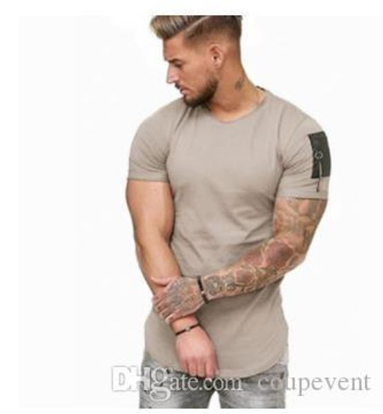 

футболки для мужчин твердые тройники с коротким рукавом 20ss футболка лето молния улица, White;black