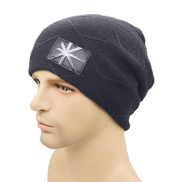 

autumn winter warm beanies hats for women men metal wool knitted caps bonnet femme