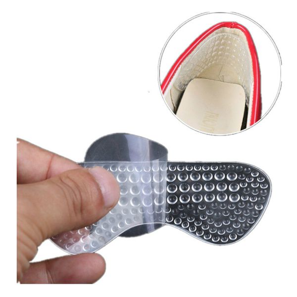 

silicone gel shoe pad heel sticker inserts heel protetor cushion pain relief women high heel insoles anti slip chaussures femme, White;pink