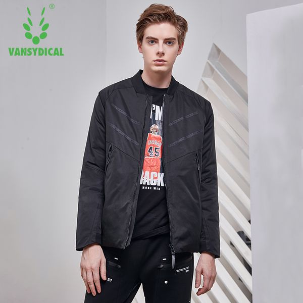 

vansydica winter running jacket men white duck down mandarin collar sportwear gym cloth outdoor jersey workout coat long sleeve, Black;red