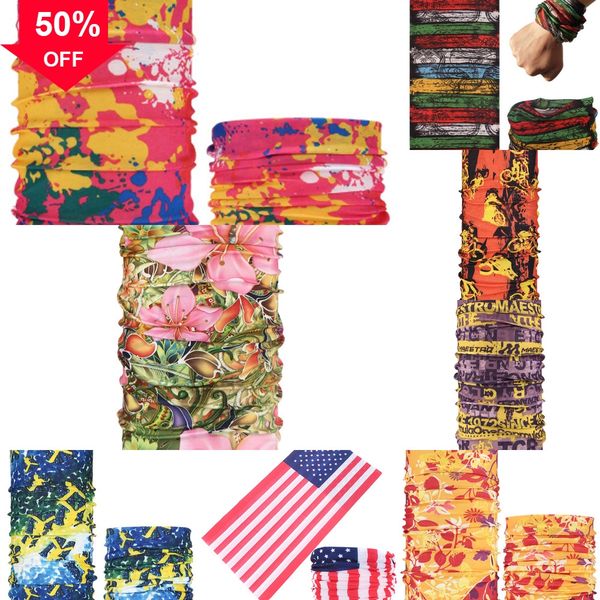 

xzvap shipping outdoor cycling masks scarf multi-function seamlessly headband scarf bandanas skeleton magic sunscreen party masks h18