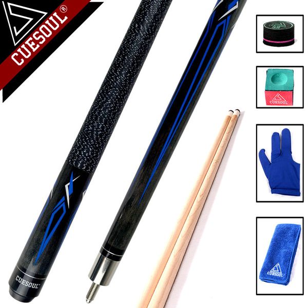 

cuesoul billiard pool cue stick with 11.5mm/12.75mm cue tip snooker 58" 19oz for 9-ball ball arm