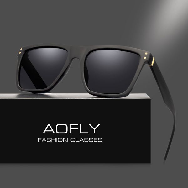 

aofly мужчины поляризованных солнцезащитных очков vintage мужские солнцезащитные очки polaroid линзы моды марка дизайнер очки óculos gafas d, White;black