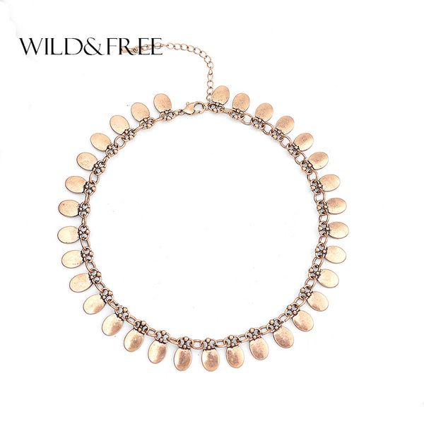 

new arrival women punk zinc alloy choker necklace vintage gold silver plated oval metal pendant fashion choker collar necklace, Golden;silver