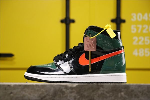 

aj 1 1s j1 solefly x air av3905-038 patent leather jumpman 2019 men sports basketball shoe mens sneakers shoes women boots new