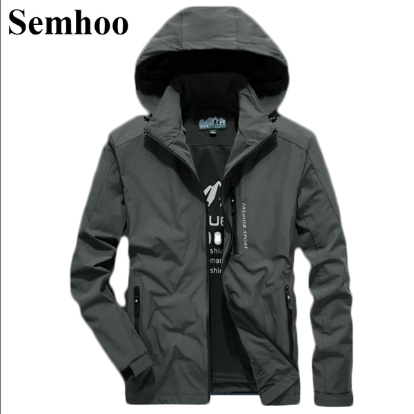 

spring and autumn new jacket men's fashion outdoor detachable cap elastic jacket coat youth male, Black;brown