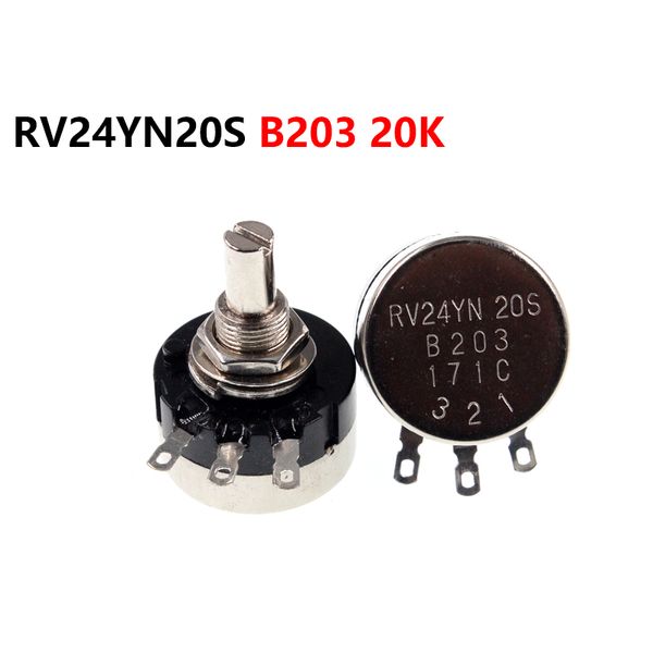 

single turn carbon film potentiometer rv24yn20s b203 20k adjustable resistor