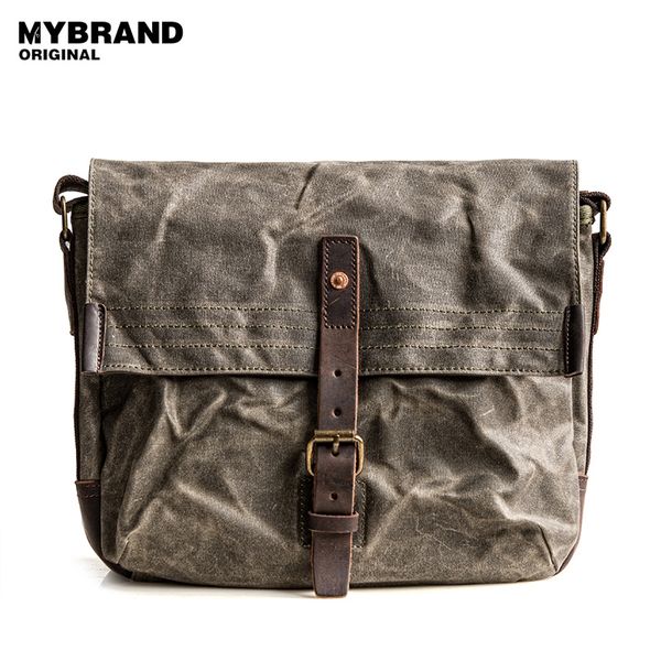 

mybrandoriginal messenger bag men's single shoulder bag wax canvas for man casual crossbody bags b81