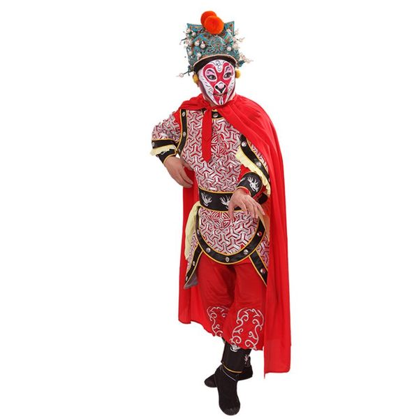 

monkey king jia beijing opera peking opera costumes qitian great sage costumes king monkey clothes journey to the west, Red