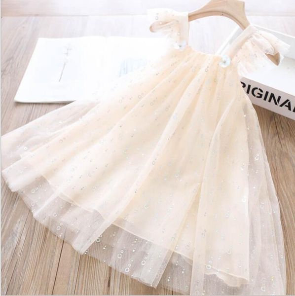 

девочка принцесса платье лето бежевый цветок тюлевые платья дети свободно пляж платье оптовой, Red;yellow