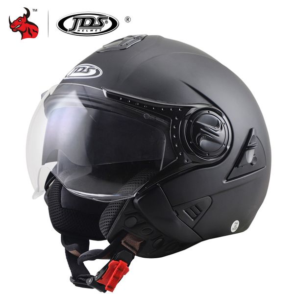 

nenki motorcycle helmet double lens moto helmet open face motorcycle racing off road casco moto capacete casque black
