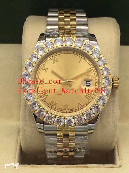 

8 sell mens watches 41 mm 126303 126334 126231 126233 stainless steel diamond bezel date asian 2813 automatic movement mens watches c, Slivery;brown