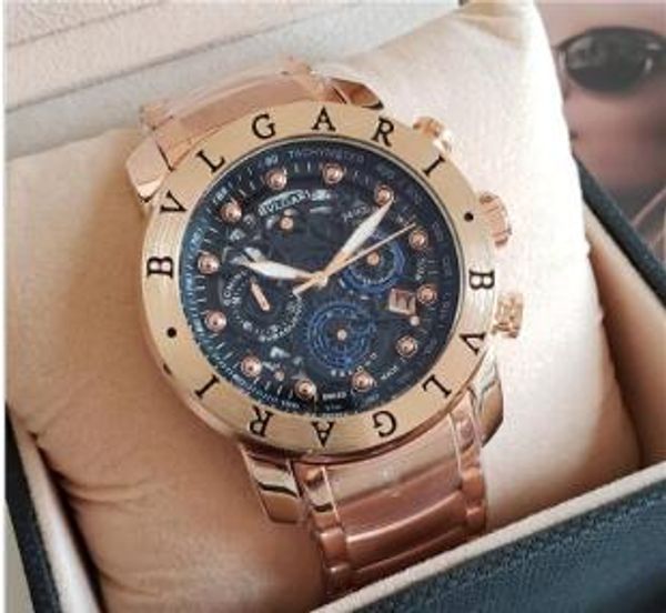 

горячие продажи новый стиль роскошные мужские часы малый циферблат работа все функции хронограф часы высокое качество дизайнер diagono кварц, Black;gray