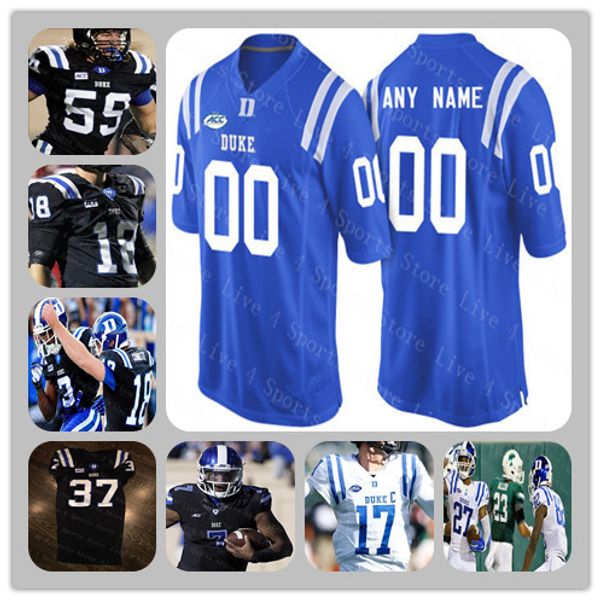 

custom duke blue devils college football jerseys any name number evan lisle laken tomlinson daniel jones t.j. rahming black white stitched