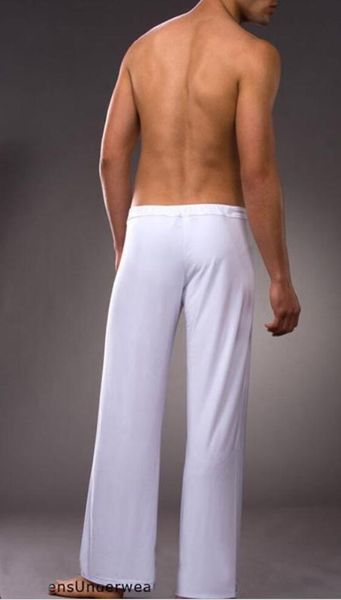 

white n2 men lingerie bodywear see throught lounge pants transparent pajamas almost naked male sleepwear, Black;brown