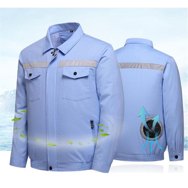 

2020 summer outdoor air-conditioned clothes women men cooling jacket cooling fan air conditioning high temperature working, Black;brown