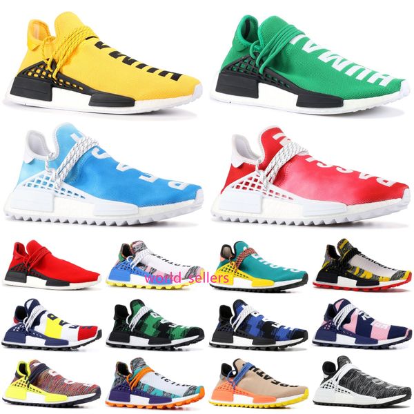 

2019 human race nmd pharrell williams hu solar pack orange yellow nobel ink scarlet bbc mens womens designer sneakers us 5-11.5