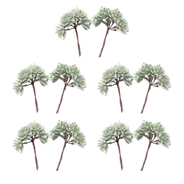 

10x mini artificial succulent plants home decor fake floral , 4''x3