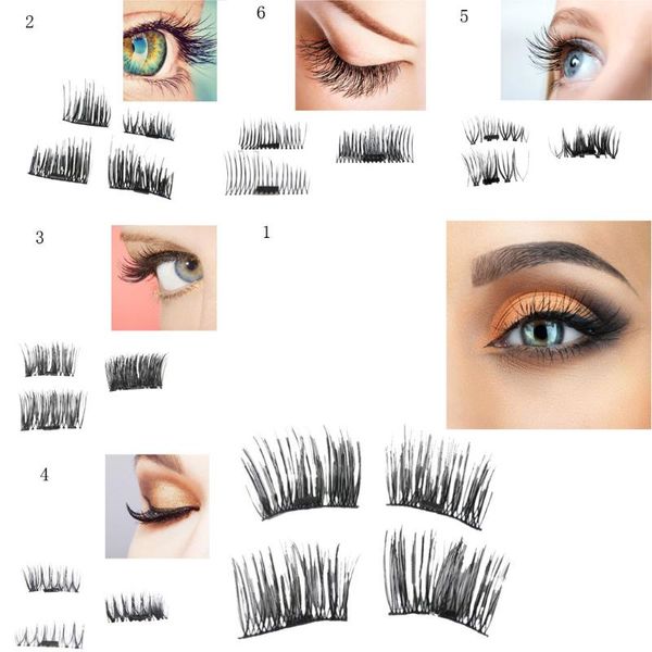 

new ультра-тонкий 0.4mm magnetic глаз ресницы 3d многоразовый ложные ресницы ресницы ресницы уголок для макияжа кластер lashes