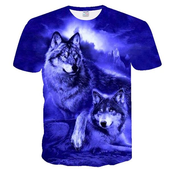 

dressing2020 2020 flame wolf printed 3d t shirts men t-shirts new design tees short sleeve shirt summer animal drop ship, White;black