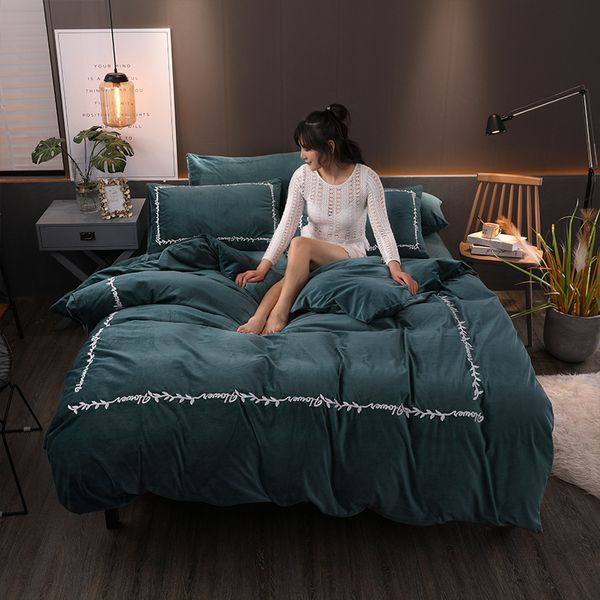 

fb1901006 nordic faravon double-sided flannel fleece duvet cover bed linens bed sheet bed clothes home textile